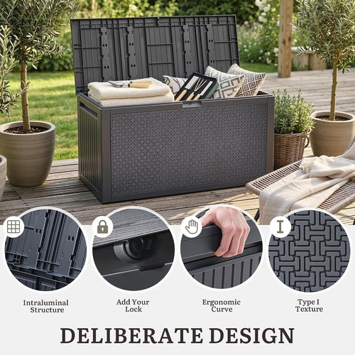 Gallon Resin Outdoor Storage Deck Box