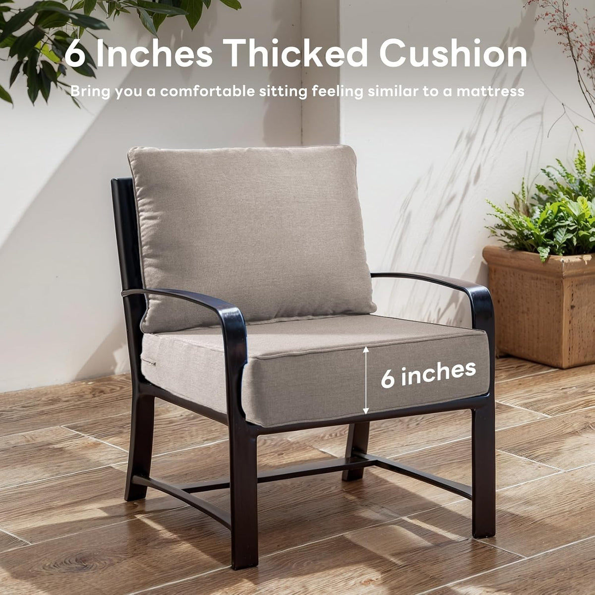 Thick Waterproof Patio Chair Cushions