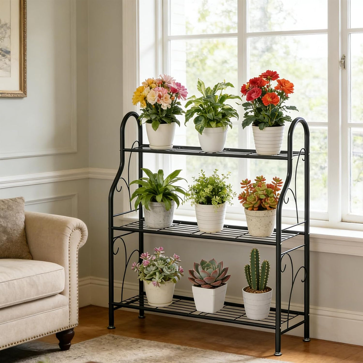 Metal Corner Plant Display Stand