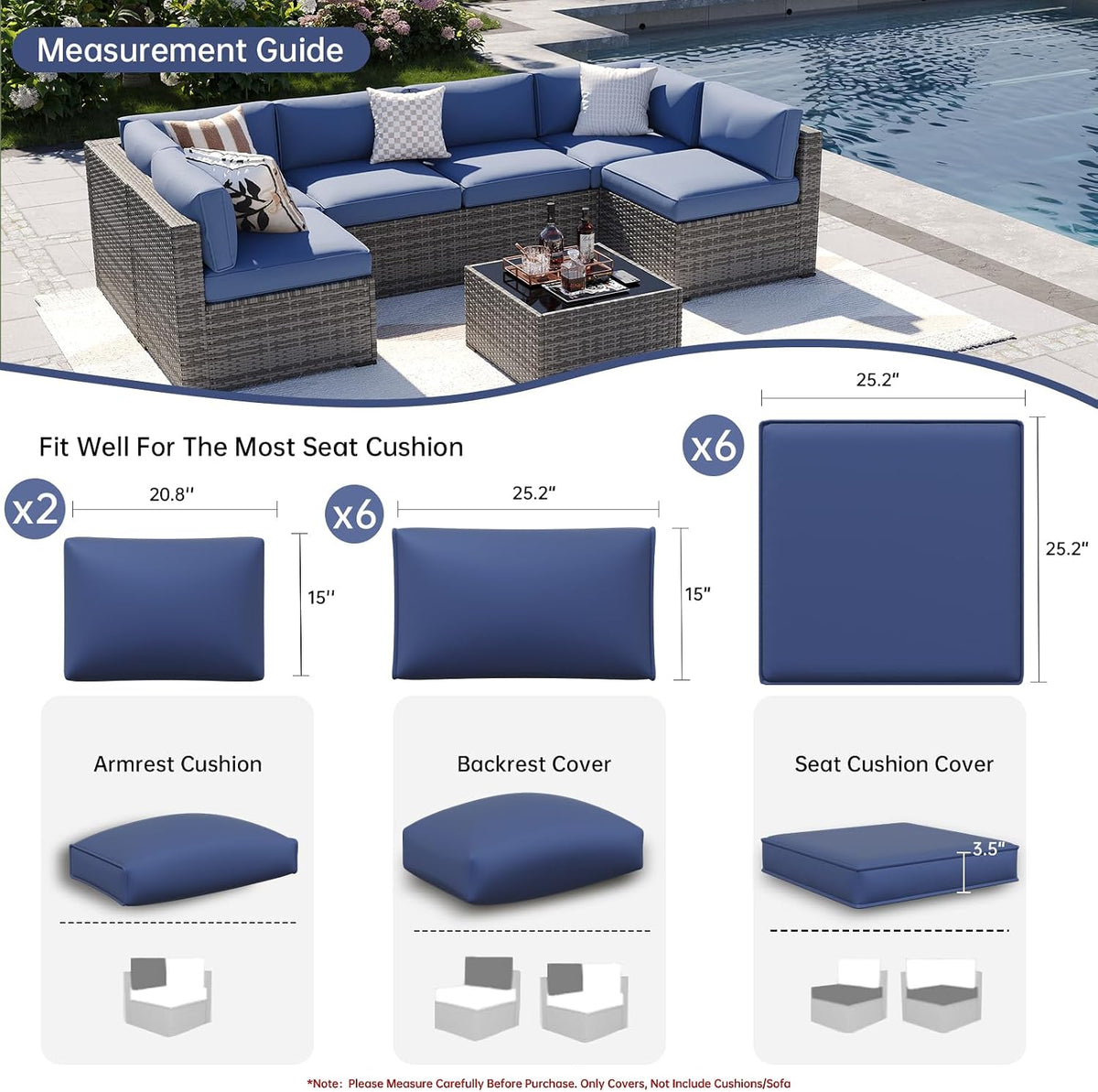 Waterproof Outdoor Furniture Cushion Covers
