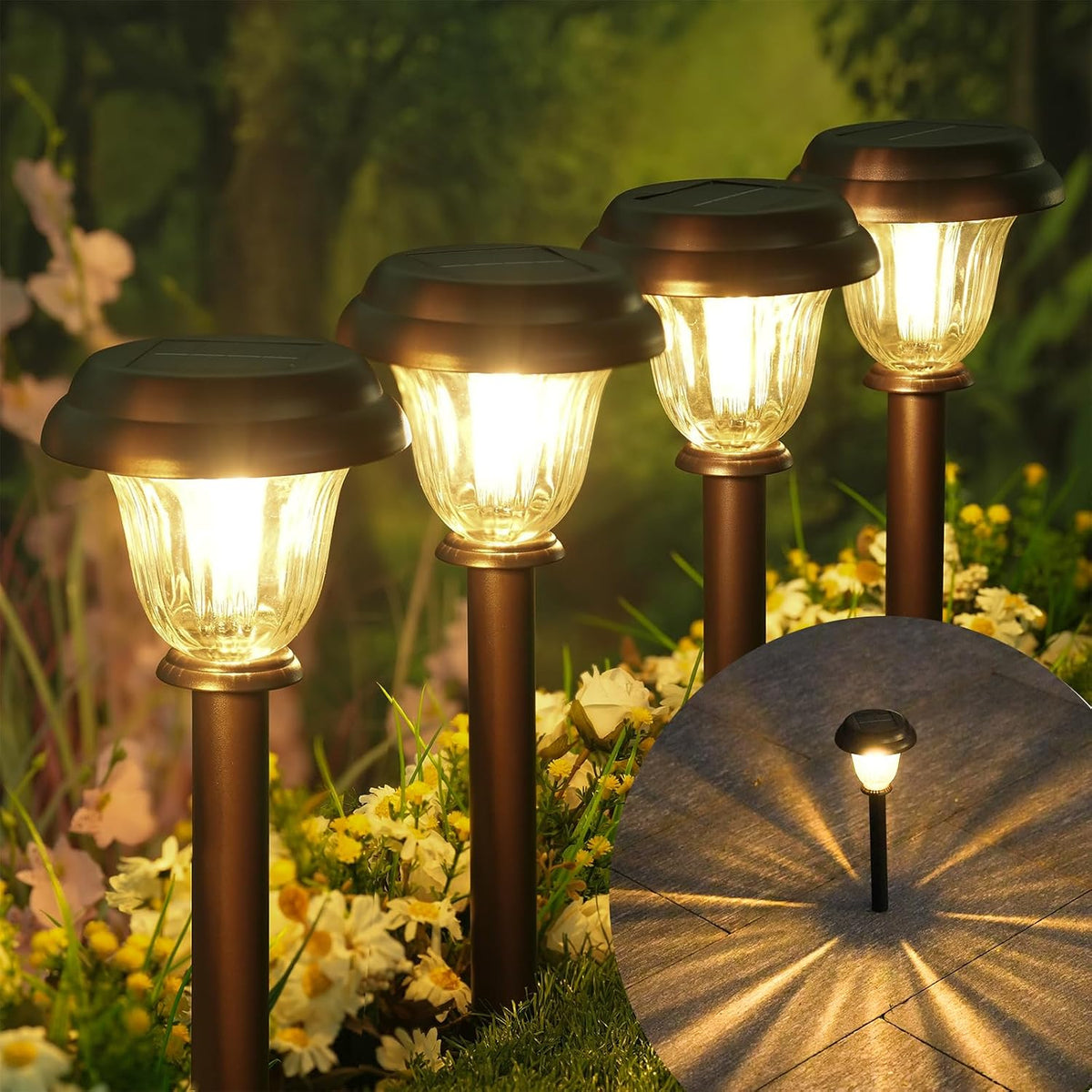 Stainless Solar Garden Pathway Lights
