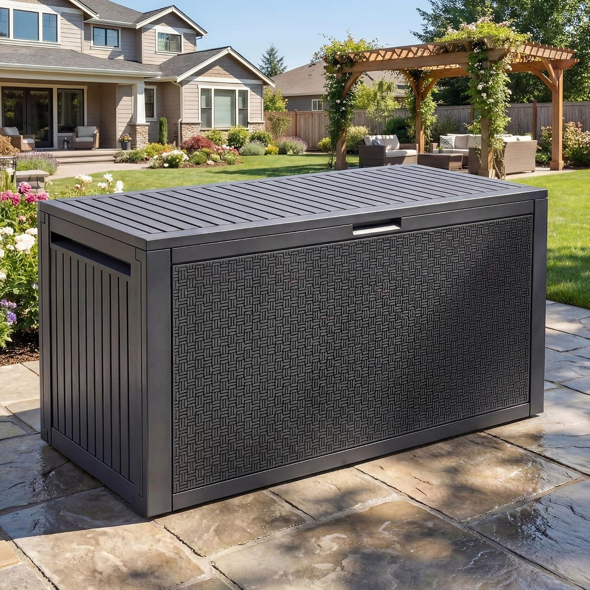 Gallon Resin Outdoor Storage Deck Box
