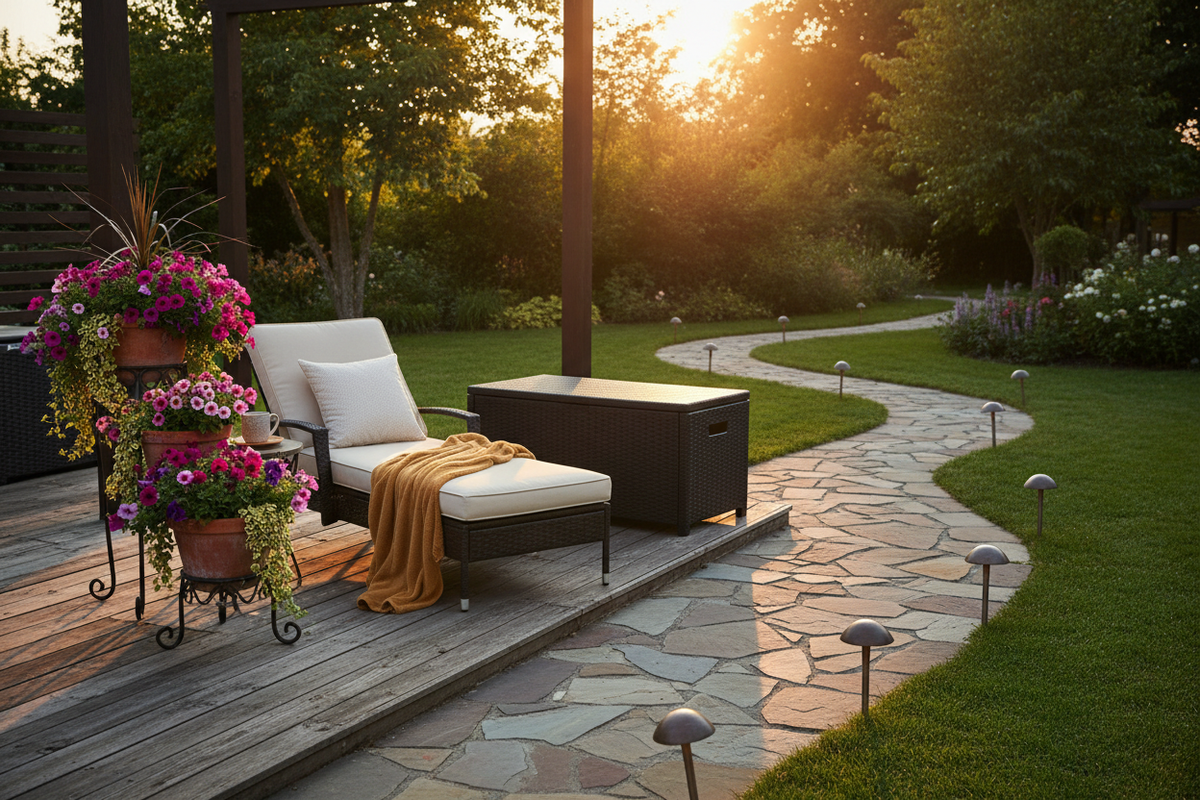 Warm Cozy Outdoor Scene
